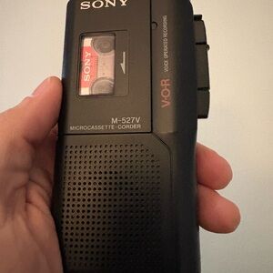 Sony M-527V VOR Microcassette Recorder TESTED Working Voice Activated Clean